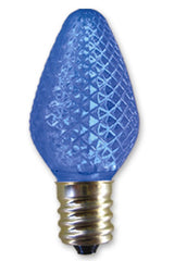 Vickerman 25-Light C7 LED Christmas Light Set, 16', Green Wire, Blue