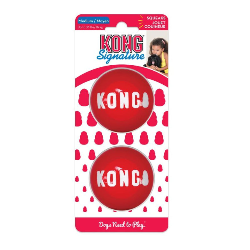 KONG Signature Ball Dog Toy - 2 Count
