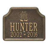Whitehall My Pal Dog Memorial Personalized Lawn Plaque (14 Styles Available)
