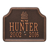 Whitehall My Pal Dog Memorial Personalized Lawn Plaque (14 Styles Available)