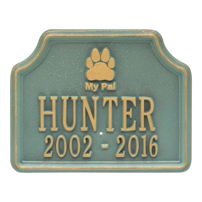 Whitehall My Pal Dog Memorial Personalized Lawn Plaque (14 Styles Available)