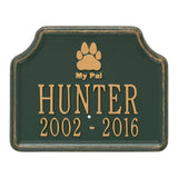 Whitehall My Pal Dog Memorial Personalized Lawn Plaque (14 Styles Available)