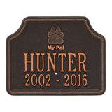 Whitehall My Pal Dog Memorial Personalized Lawn Plaque (14 Styles Available)