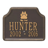 Whitehall My Pal Dog Memorial Personalized Lawn Plaque (14 Styles Available)