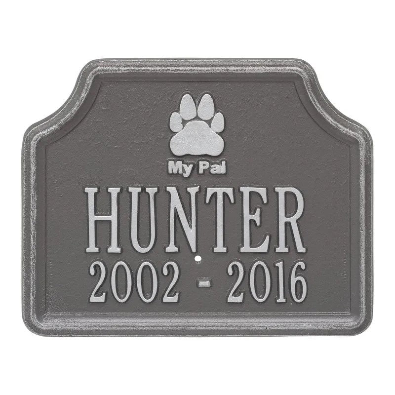 Whitehall My Pal Dog Memorial Personalized Lawn Plaque (14 Styles Available)