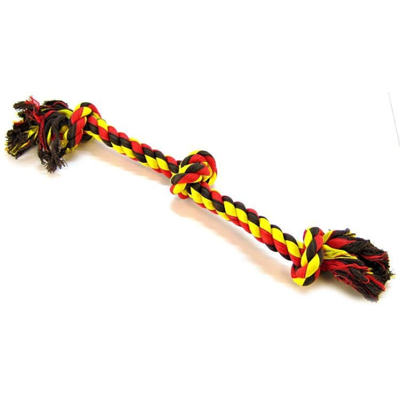 Flossy Chews Colored Knotted Tug Rope