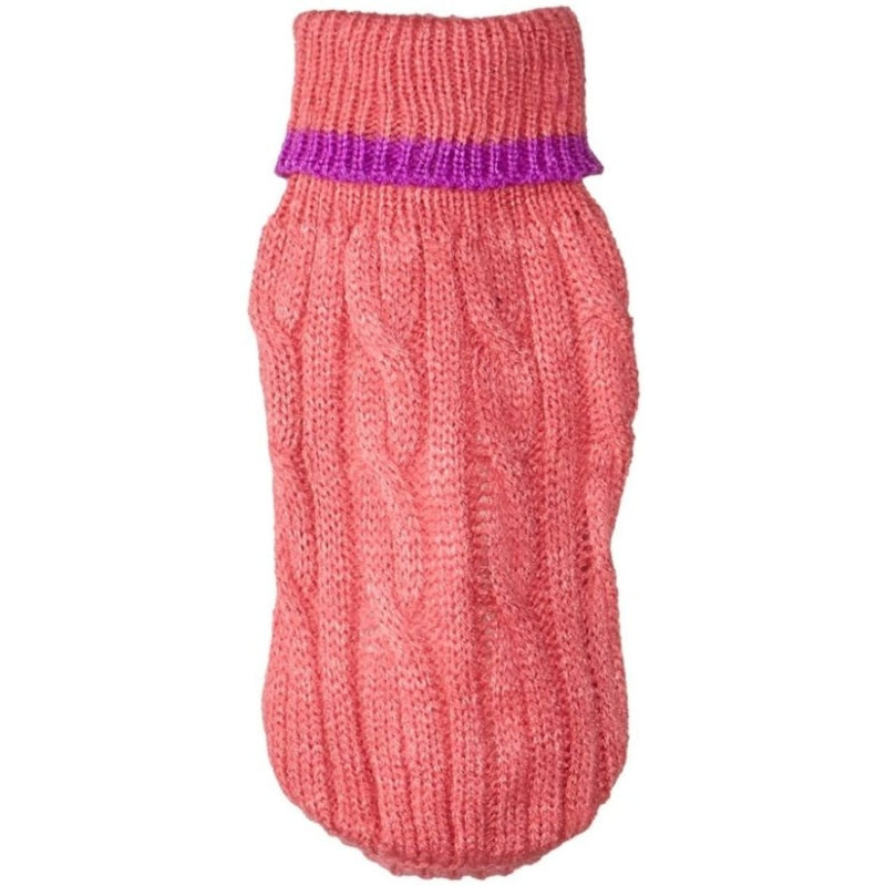 Fashion Pet Cable Knit Dog Sweater, Various Colors