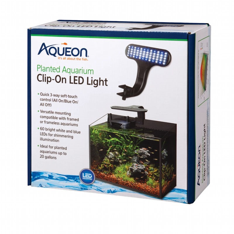 Aqueon Fish Tank Clip-On LED Lights Black 8