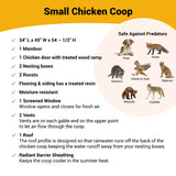 OverEZ Small Chicken Coop - Up to 5 Chickens