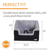 K&H Pet Products Bucket Booster Pet Seat Collapsible Rectangle (Heated or Unheated)