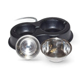 K&H Pet Products Thermo-Kitty Café Food and Water Bowl - Black