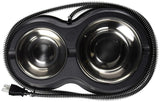 K&H Pet Products Thermo-Kitty Café Food and Water Bowl - Black