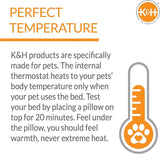K&H Pet Products Mother's Heartbeat Heated Puppy Pet Bed with Bone Pillow