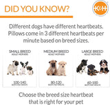 K&H Pet Products Mother's Heartbeat Heated Puppy Pet Bed with Bone Pillow
