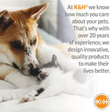 K&H Pet Products Mother's Heartbeat Heated Puppy Pet Bed with Bone Pillow