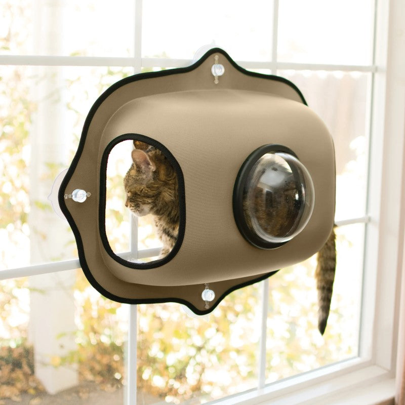 K&H Pet Products EZ Mount Window Bubble Cat Pod Tan 27