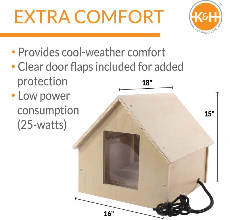 K&H Pet Products Birdwood Manor Thermo-Kitty House (Heated or Unheated)