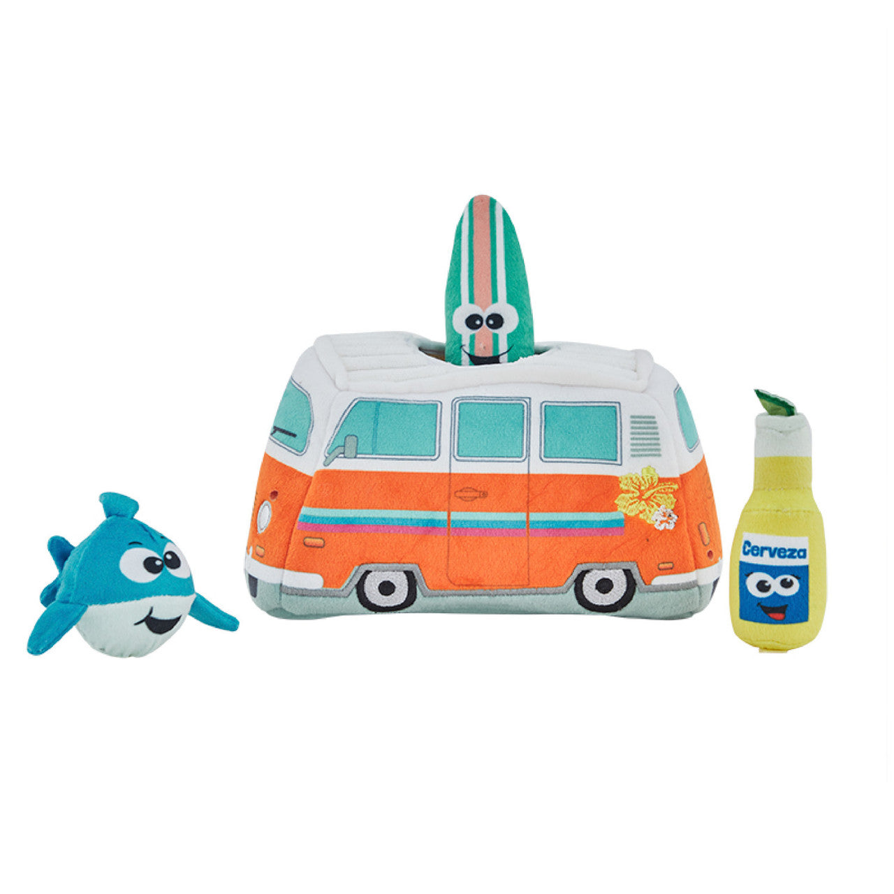 Outward Hide A Surf Van Plush Dog Toy