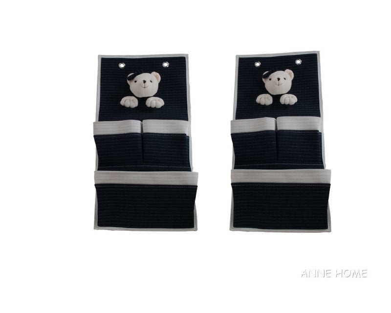 Bear 3-Pocket Wall Hanger - (Set of 2) by Anne Home