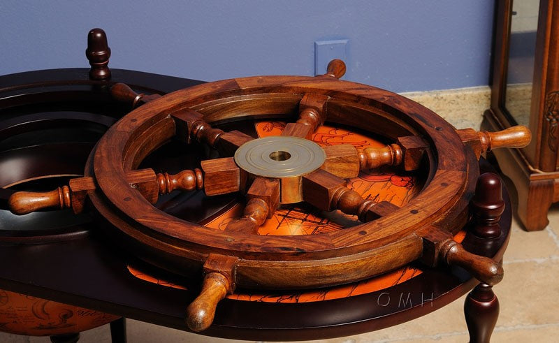 Old-Modern Handicrafts Ship Wheel - Handmade
