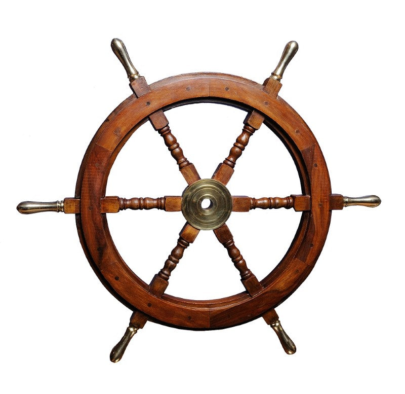 Old-Modern Handicrafts Ship Wheel - Handmade