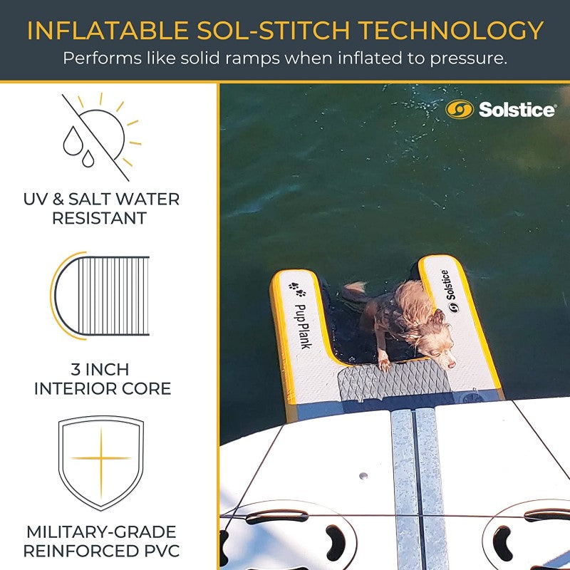 Solstice Inflatable Pup Plank Ramp - Grey/Yellow