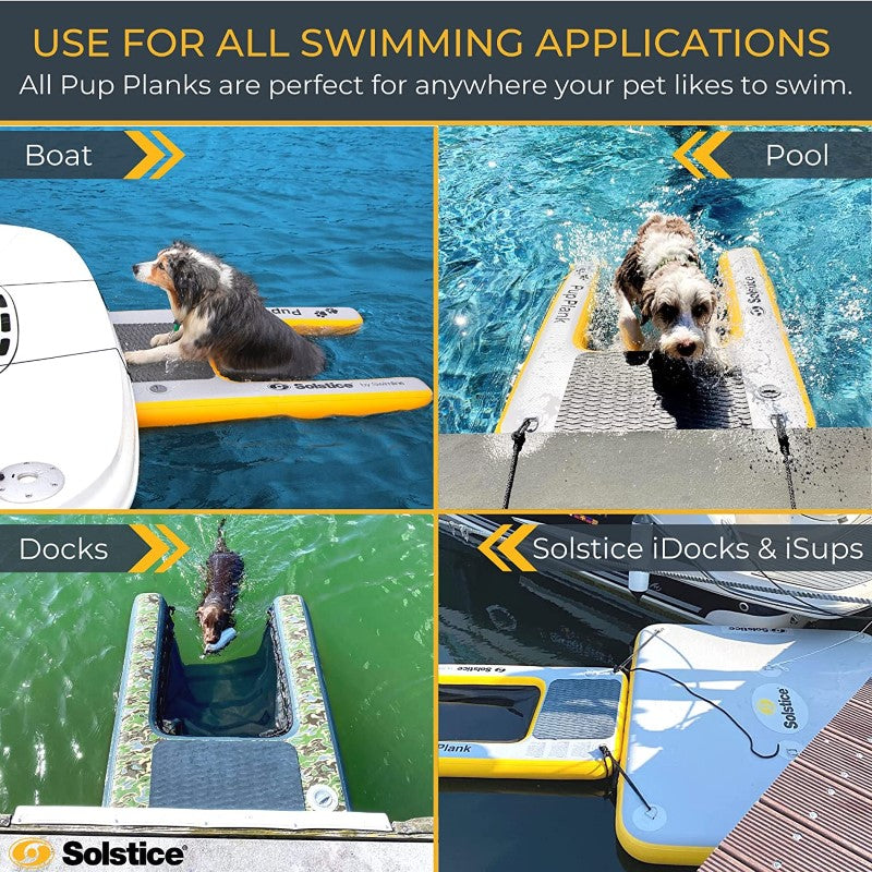 Solstice Inflatable Pup Plank Ramp - Grey/Yellow