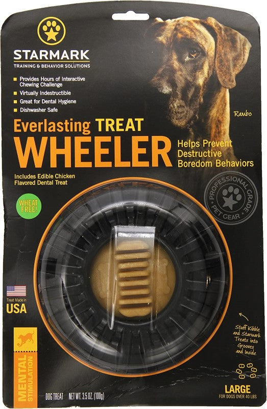Pet Stores USA Starmark Dog Everlasting Treat Wheeler - Black