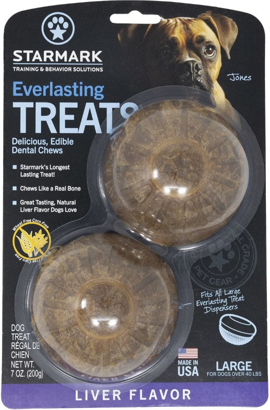 Starmark Everlasting 2-Count Treat Ball Refill Treats - Liver, Chicken, or BBQ