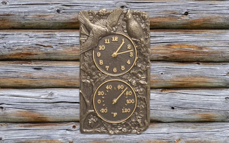 Whitehall Cardinal Indoor/Outdoor Wall Clock & Thermometer