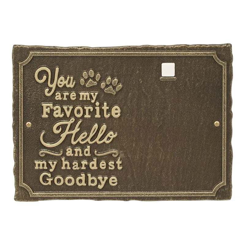 Whitehall My Favorite Hello Pet Photo Wall Plaque (7 Styles Available)