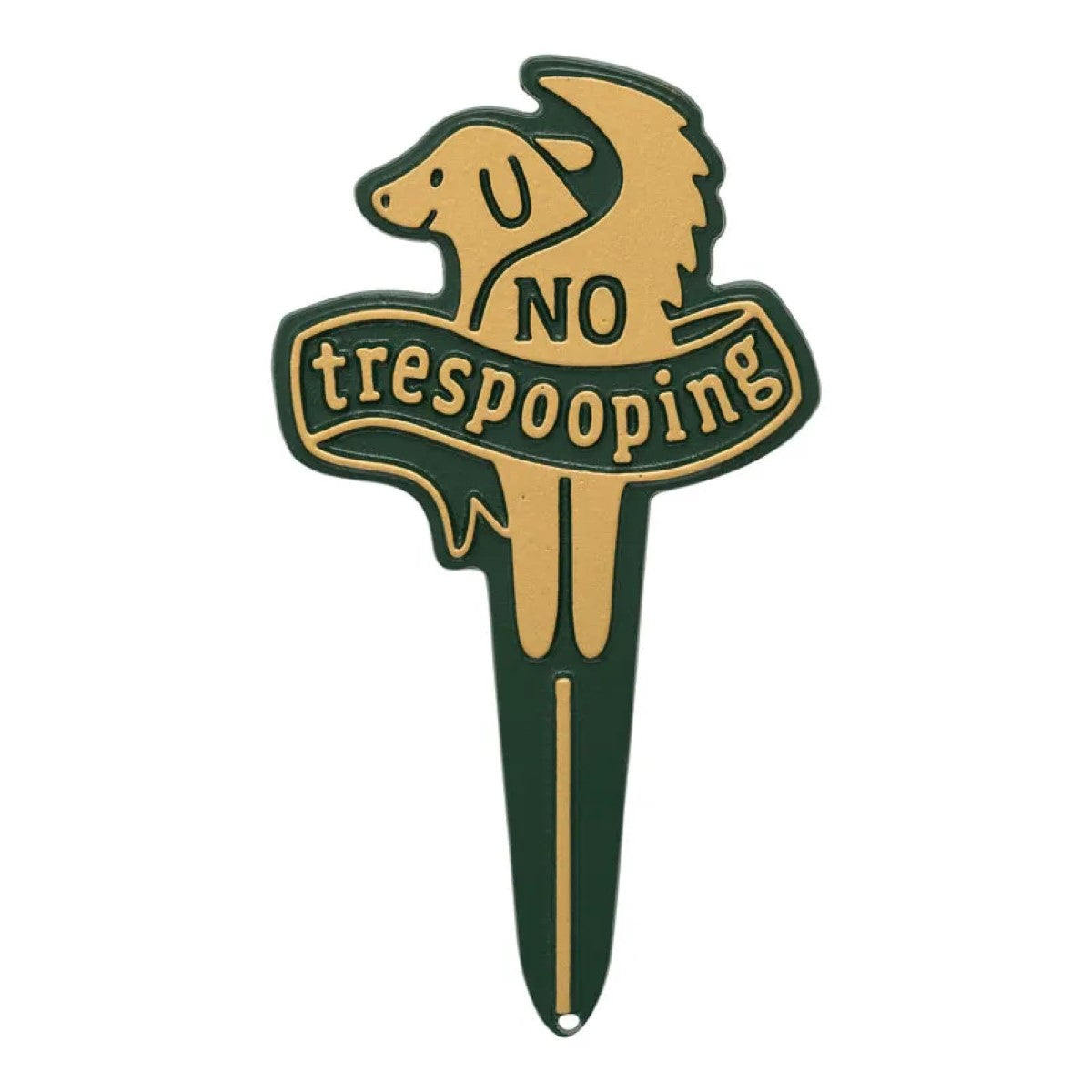 Whitehall No Trespooping Pet Courtesy Lawn Plaque with Stake